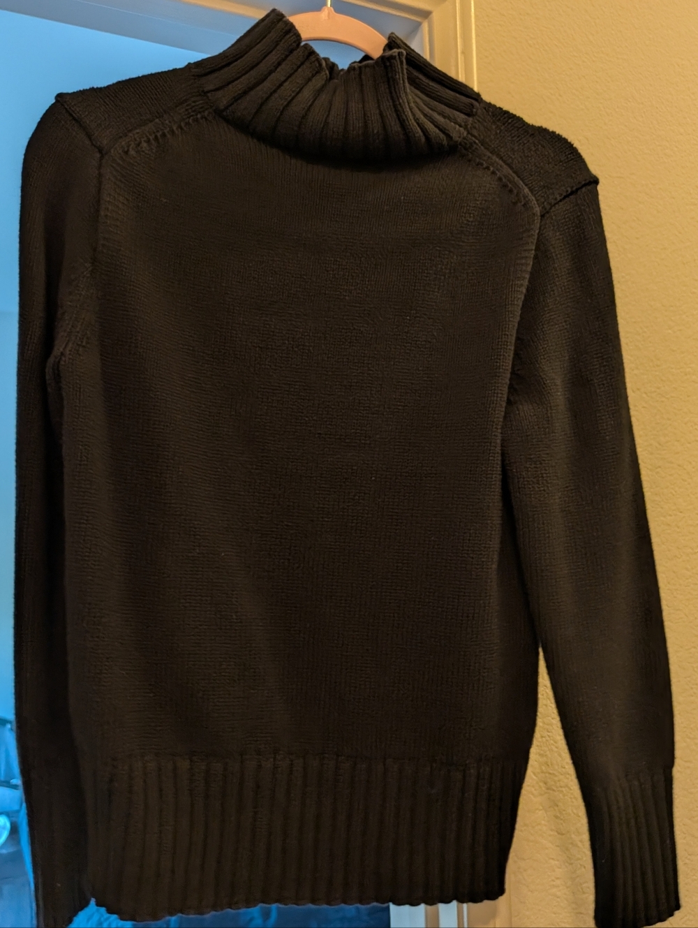 J. Crew Black Ribbed Turtleneck Sweater